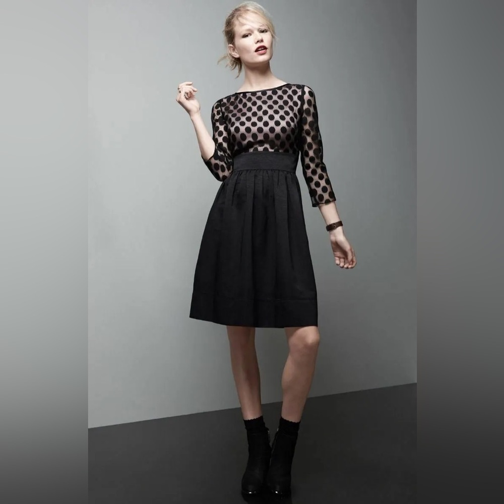 Eliza J - Black Polka Dot Dress Size 4